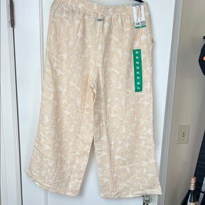 Hurley Cream/Peach Floral Capris